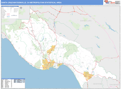 Santa Cruz-Watsonville Metro Area Digital Map Basic Style